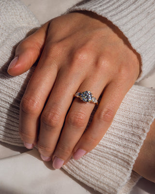 3.08 CT Round Three Stones Moissanite Engagement Ring