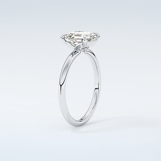 2.0 CT Asscher Cut Solitaire Style Moissanite Engagement Ring 18