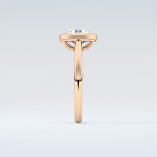 1.0 CT Round Cut Bezel Style Moissanite Engagement Ring 11