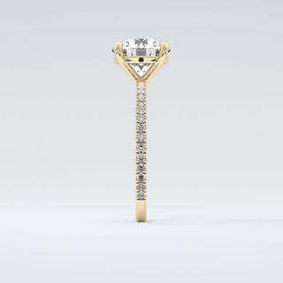 2.0 CT Round Cut Pave Moissanite Engagement Ring 5