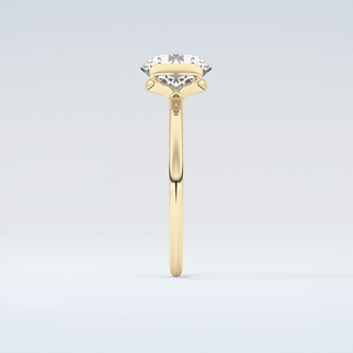 2.0 CT Round Cut Half Bezel Moissanite Engagement Ring 5