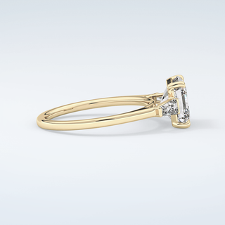 2.0 CT Asscher Cut Three Stone Moissanite Engagement Ring 4