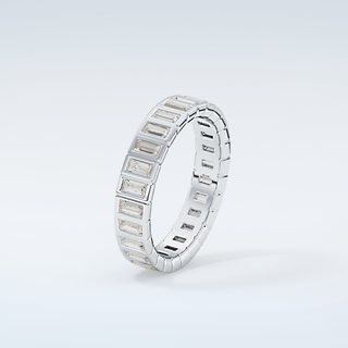 0.8 TCW Baguette Shaped Moissanite Wedding Band 18