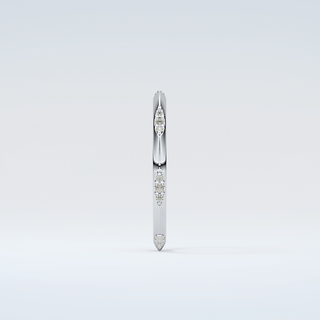 0.09 TCW Round Shaped Moissanite Wedding Band 17