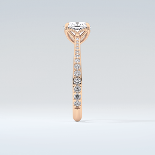 2.0 CT Cushion Cut Pave Style Moissanite Engagement Ring 11