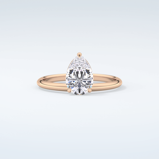 2.0 CT Pear Cut Solitaire Moissanite Engagement Ring 7