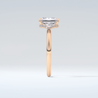 2.0 CT Radiant Cut Hidden Halo Moissanite Engagement Ring 11