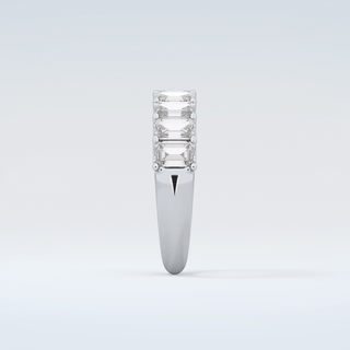 1.8 TCW Emerald Shaped Moissanite Wedding Band 17