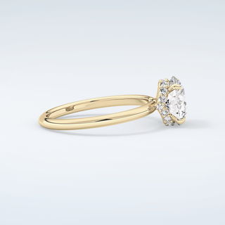 2.0 CT Round Cut Hidden Halo Moissanite Engagement Ring 4