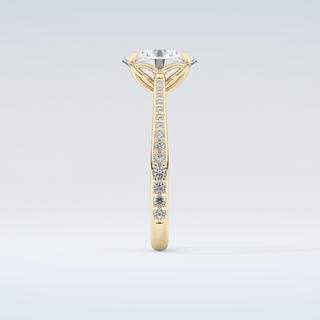 1.5 CT Oval Cut Pave Style Moissanite Engagement Ring 5