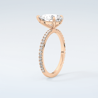 2.0 CT Pear Cut Pave Moissanite Engagement Ring 12