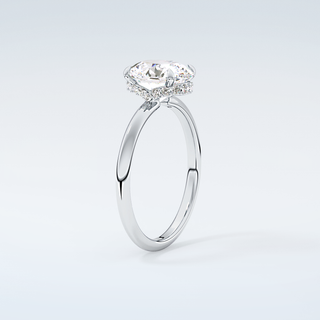 2.0 CT Oval Cut Hidden Halo Moissanite Engagement Ring 18