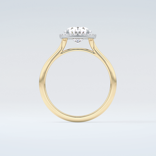 2.0 CT Oval Cut Halo Moissanite Engagement Ring 2