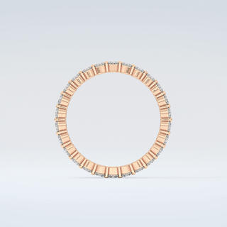 0.69 TCW Round Shaped Diamond Eternity Moissanite Wedding Band 8