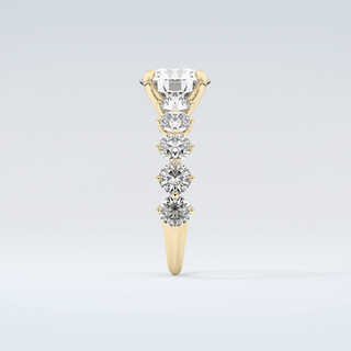 2.0 CT Round Cut Pave Moissanite Engagement Ring 5