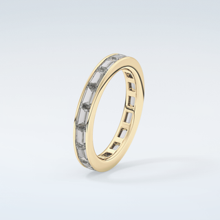 1.87 TCW Baguette Shaped Moissanite Wedding Band 6