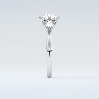 1.5 CT Round Cut Three Stone Moissanite Engagement Ring 17