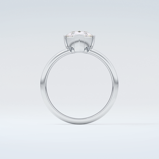 2.0 CT Pear Cut Solitaire Style Moissanite Engagement Ring 14