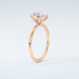 2.0 CT Oval Cut Half Bezel Solitaire Moissanite Engagement Ring 12