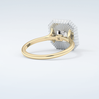 1.5 CT Asscher Cut Cathedral Style Moissanite Engagement Ring 3