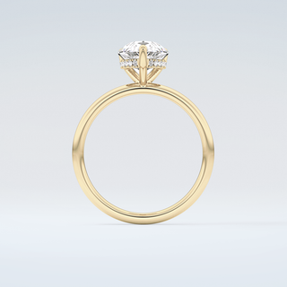 2.0 CT Pear Cut Hidden Halo Moissanite Engagement Ring 2