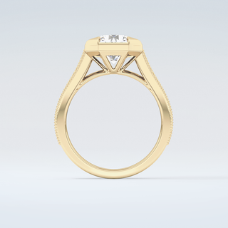 2.0 CT Round Cut Cathedral Pave Moissanite Engagement Ring 2