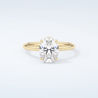 2.0 CT Oval Cut Solitaire Moissanite Engagement Ring 1