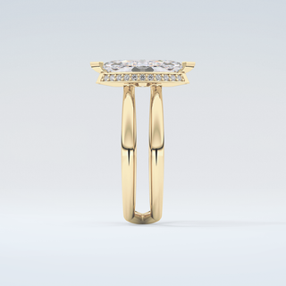 2.0 CT Marquise Cut Double Shank Style Moissanite Engagement Ring 5