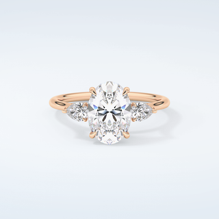 2.0 CT Oval Cut Three Stone Moissanite Engagement Ring 7