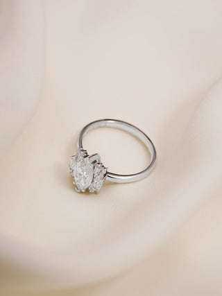 Stunning 1.0 - 2.0 CT Marquise Moissanite Engagement Ring with Cluster Design 6