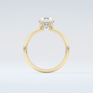 2.0 CT Oval Cut Hidden Halo Moissanite Engagement Ring 2