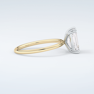 2.0 CT Emerald Cut Solitaire Moissanite Engagement Ring 4