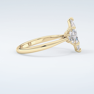 2.0 CT Marquise Cut Three Stone Moissanite Engagement Ring 4