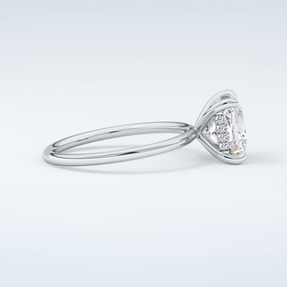 2.0 CT Princess Cut Hidden Halo Moissanite Engagement Ring 16