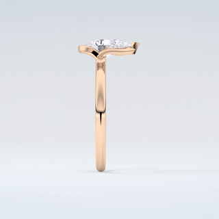 2.0 CT Pear Cut Half Bezel Moissanite Engagement Ring 11