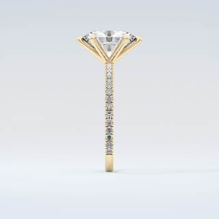 2.0 CT Oval Cut Pave Moissanite Engagement Ring 5