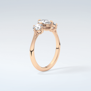 2.0 CT Cushion Cut Three Stone Moissanite Engagement Ring 12