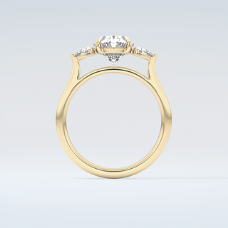 2.0 CT Oval Cut Three Stone Moissanite Engagement Ring 2