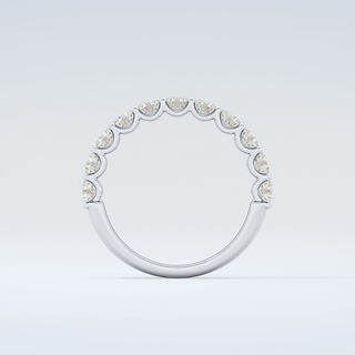 1.1 TCW Round Shaped Moissanite Wedding Band 14