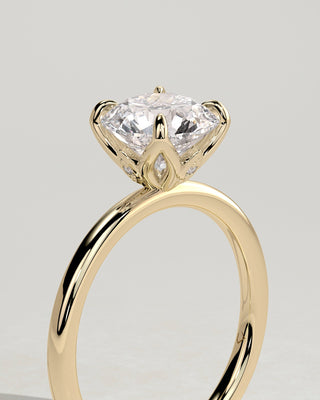 Round Halo, Pave & Split Shank Engagement Ring – 1.93 CT Lab Grown Diamond