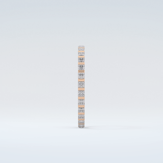 0.54 TCW Princess Shaped Moissanite Wedding Band 11