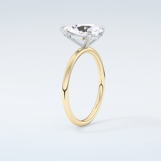 2.0 CT Pear Cut Solitaire Moissanite Engagement Ring 6