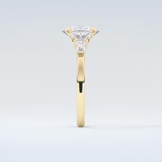 2.0 CT Oval Cut Cluster Style Moissanite Engagement Ring 5