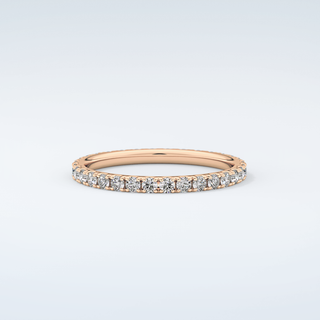 0.74 TCW Round Shaped Moissanite Wedding Band 10