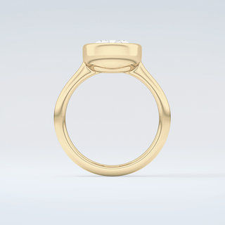 2.0 CT Emerald Cut Solitaire Bezel Moissanite Engagement Ring 2