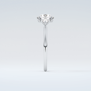 1.5 CT Round Cut Three Stone Moissanite Engagement Ring 17