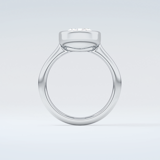 2.0 CT Emerald Cut Solitaire Bezel Moissanite Engagement Ring 14