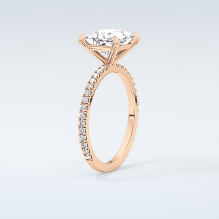 2.0 CT Princess Cut Pave Moissanite Engagement Ring 12