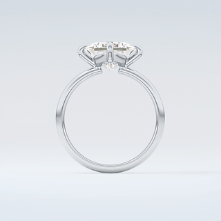 2.0 CT  Princess Cut Solitaire Moissanite Engagement Ring 14