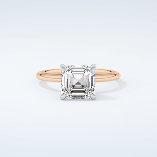 2.0 CT Asscher Cut Solitaire Moissanite Engagement Ring 7